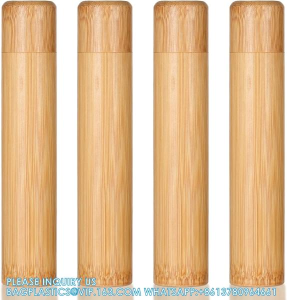 Bamboo Scattering Urn Set, 4PCS Small Bamboo Scattering Urns for Human Ashes, Cremation Ashes Tube Urns for Human