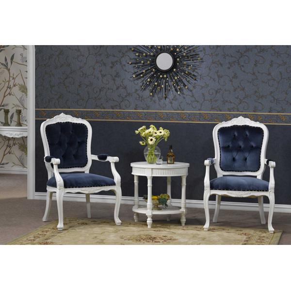 Italian Modern Classic Leisure Armchair Solid Wood Carved Elegant Princess Chair