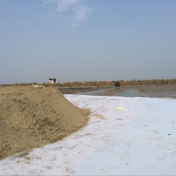 Белая черная синтетическая ткань фильтра 200gm2 ткани дренажа Geotextile