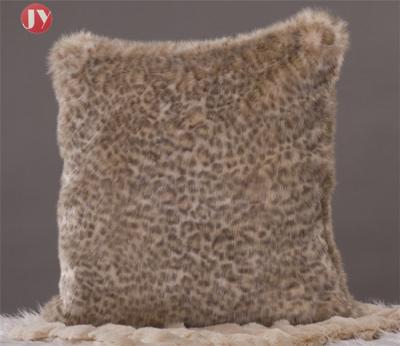 leopard Faux Fur throw Pillow Knitted Decorative Custom Logo 45*45cm Household