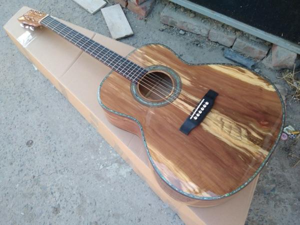AAAA handmade all Solid apple wood guitars OM body guitar imported wood soundhole EQ acoustic electric guitar
