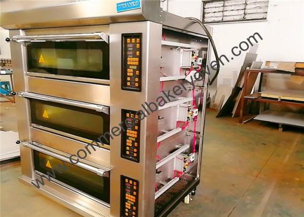 7kw Single Deck Electric Pizza Oven Energy Saving One Tray Size 400x600mm