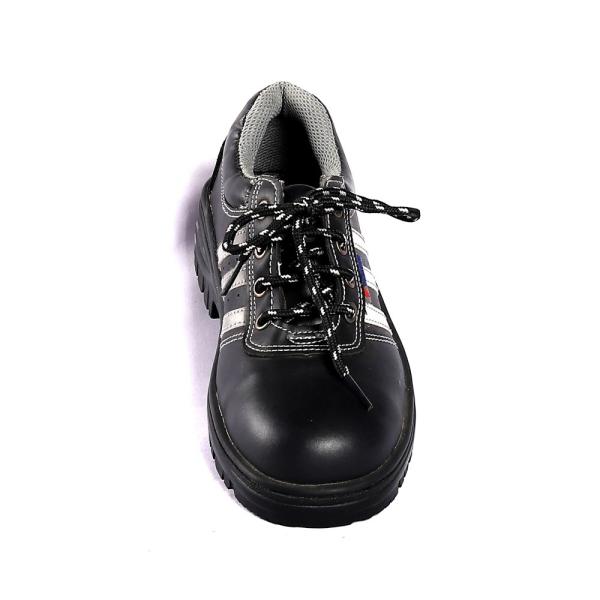 Shengjie Metal Eyelet Embossed Cow Leather Upper Lace up Punture Oil Resistance Black White Safety Shoes