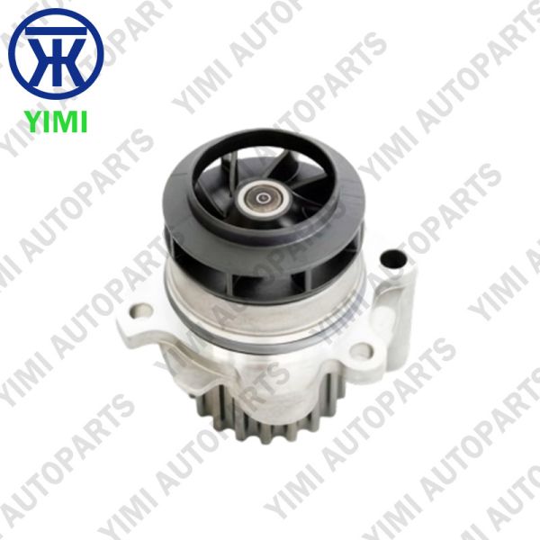 Engine Coolant Water Pump with Cast Aluminium Housing 19-Toothed Pulley and 8-Blade Plastic Impeller for Audi VW 2.0 TDI