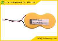 Bloco da bateria 1200mah 3.0v da pilha da moeda do lítio do botão 2CR2450 com o conector dos fios JST