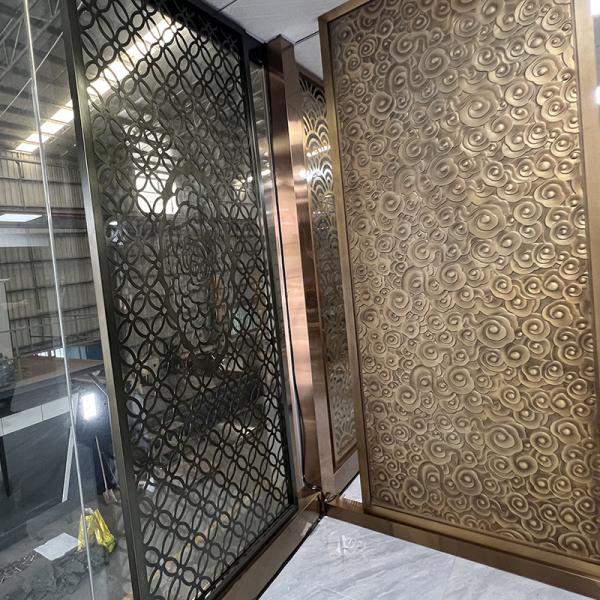 201 304 316 Grade Color Finished Restaurant Stainless Steel Wall Panels 1500mm