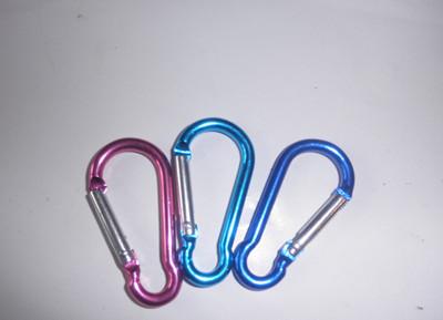 Colorful aluminum high quality carabiner hooks D shape&gourd shape hooks w/black bottle holder