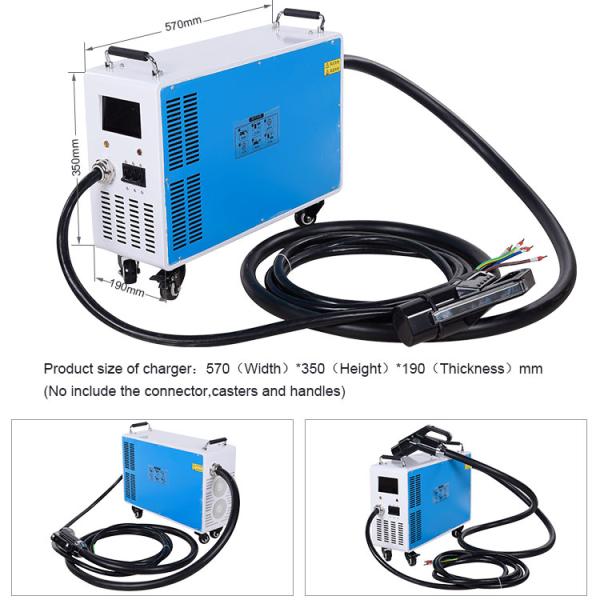 Материал ранга TPU предохранения от заряжателя IP43 DC быстрый быстрый 15KW 38A портативный EV