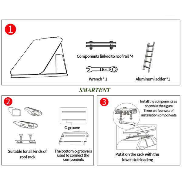 Собственная личность управляя попом путешествия двойным гидравлическим вверх по шатру располагаясь лагерем 210X125X90CM крыши Fo Suv шатра верхнему