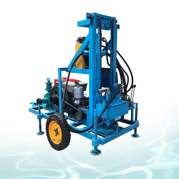 Máquina de perfuração de poços de água com motor hidráulico, bomba e motor Máximo 200 m Profundidade 420 mm Diâmetro