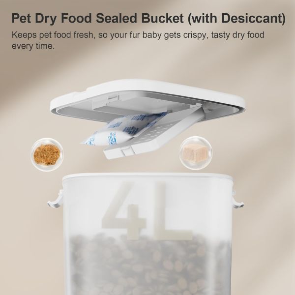 130 Degree Wide View Pet Feeder Two Way Audio App Remote Timed Feeding Design
