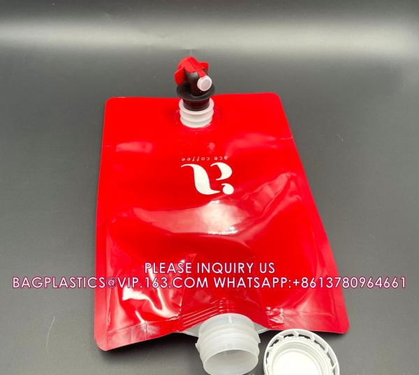 Coffee Bag, Coffee Pouch, Coffee Spout Bags Cold Brew Coffee / Yogurt / Liquid Packaging Stand Up Pouch With Spout
