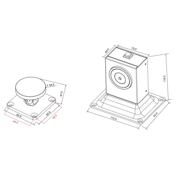 BL04 Floor and wall mount door holder wall mounted
