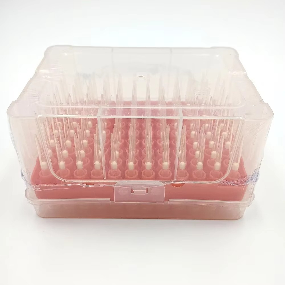 Sterile Enzyme-free 20ul PP/PE Micro Custom Filter Pipette Tips 96Pcs/Box for Laboratory Use