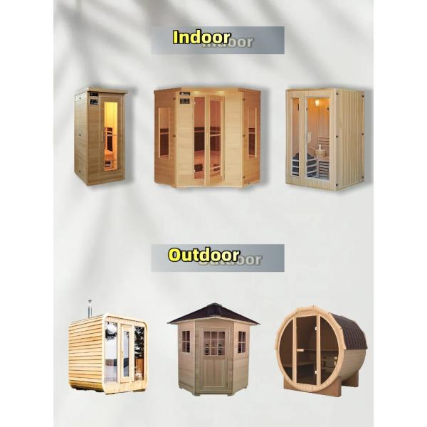 Factory Supply Hemlock 5-6 person Infrared Sauna Room with Computer Control Panel Function