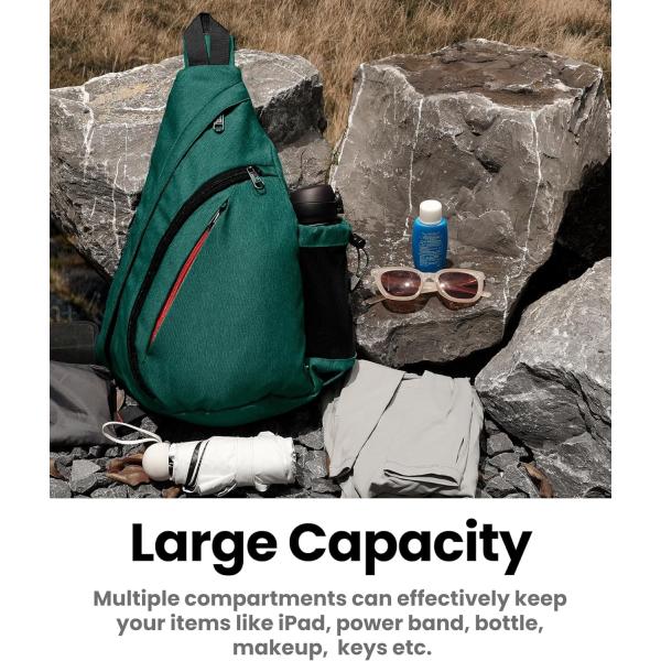 OutdoorMaster Sling Bag, Hiking Daypack, Crossbody Shoulder Chest Urban Outdoor Travel Backpack for Women & Men
