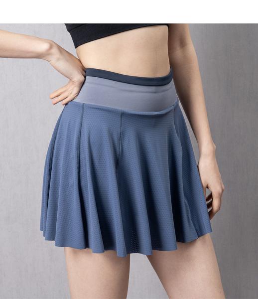 Da saia preta do exercício de Wicking da umidade short de corrida da saia com bolso 210g do telefone