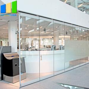 Estilo moderno que desliza portas de vidro de dobramento Frameless móveis das
