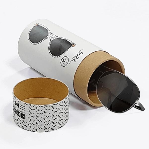 Мэт / глянцевая ламинированная трубка упаковка коробка для роскошных очков солнцезащитных очков упаковка