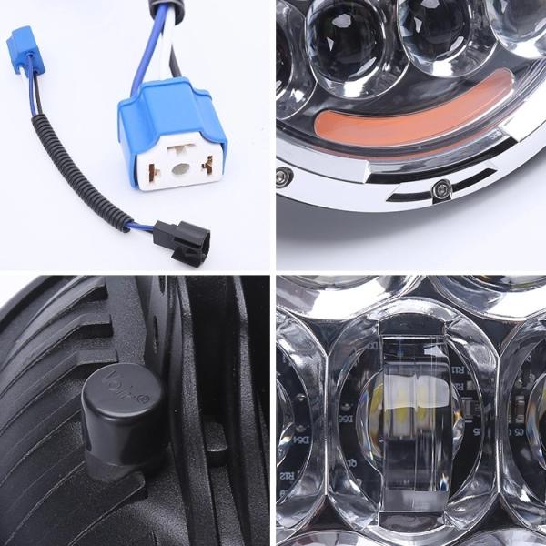 7 Hi Lo Beam 75w Led Jeep Headlights With Aluminum Die Cast Housing
