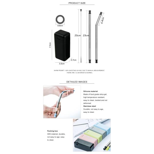 продукта кухни силикона 23cm солома нержавеющей стали красочного складная