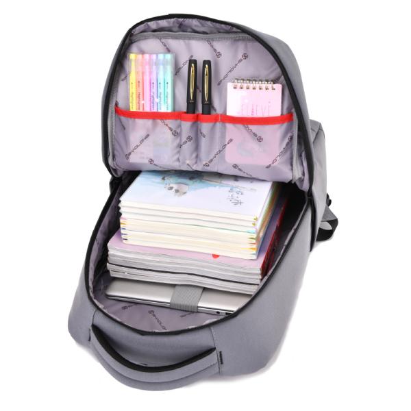 15.6inch Business Laptop Backpack USB Charging Black Leather Laptop Bag