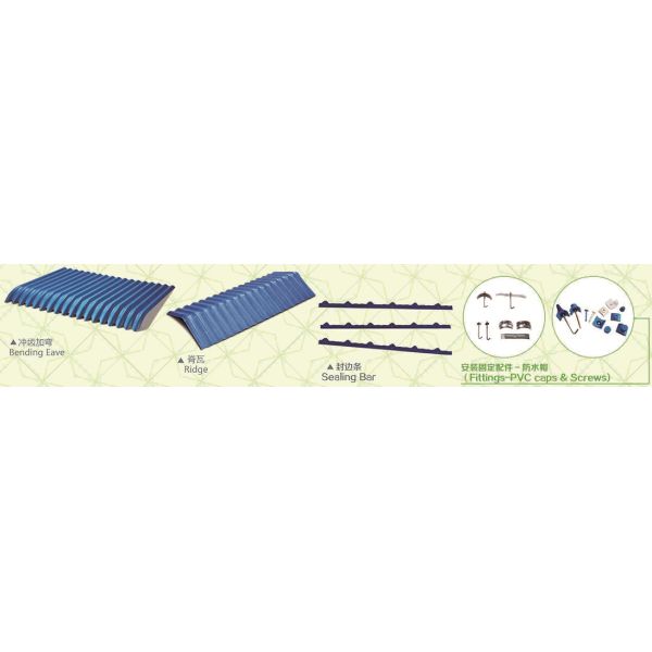 Heat Insulation FRP Roofing Sheets Impact Resistant Translucent Roofing Panel