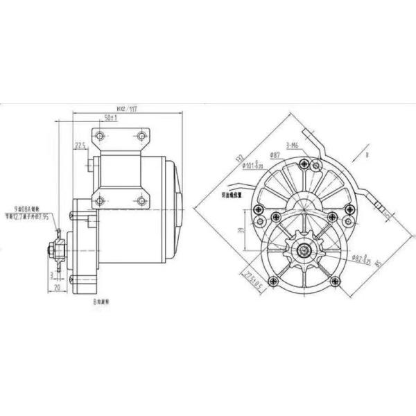 электрическая скорость оборотов под нагрузкой 4500rpm мотора 420w Dc велосипеда 48v
