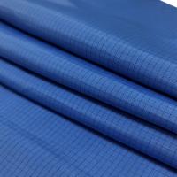 coton lavable protégé de la poussière bleu du polyester 33% du tissu 65% d'ESD Antistaic de grille de 4mm