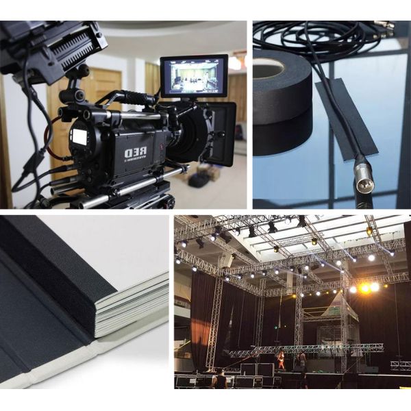 Matt Cloth Gaffer Tape for Stage Cable Securing Low Reflection Finish