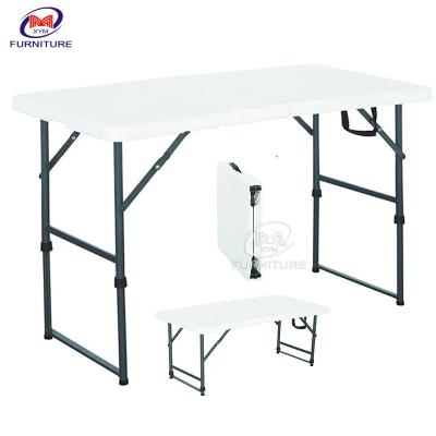 Adjustable Folding Plastic Rectangle Table Set Outdoor