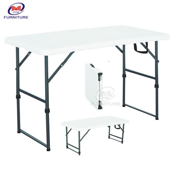 Adjustable Folding Plastic Rectangle Table Set Outdoor