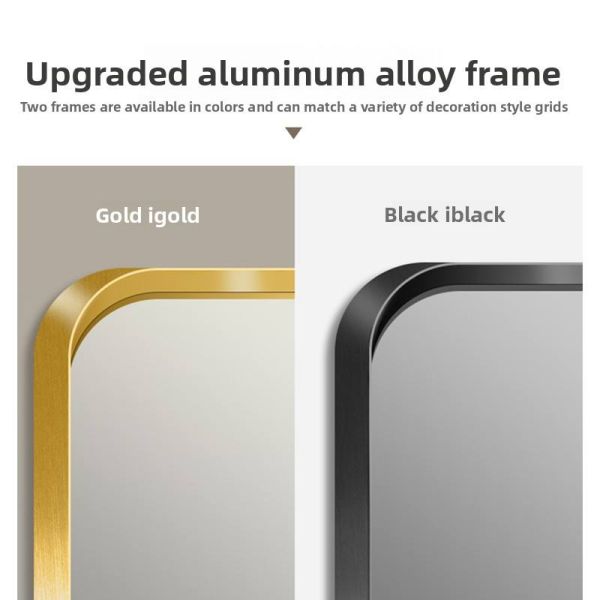Kingstin Custom LED Bathroom Mirror Aluminum Frame Anti-Fog 3-Color RGB Wall Vanity Mirror