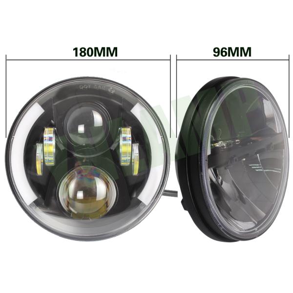 7 Inch 80w Jeep Wrangler Headlights 1600LM * 2 Low Beam 3150 LM * 2 High Beam