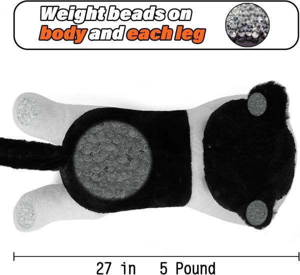 27 inches Cat Weighted stuffed animals, Cuddly Weighted Cat Plush Pillow Giant Plushie Ideal Gift for Adults & Kids