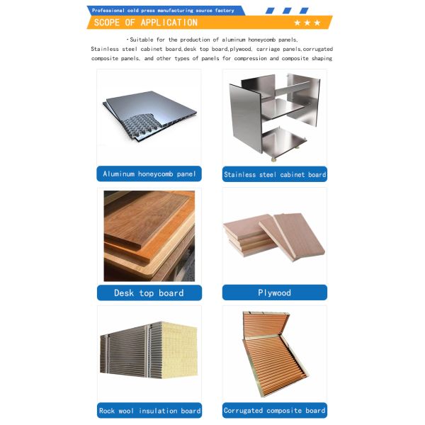 Customized Size Cold Press Hydraulic Machine For Producing Plywood Fireproof Door Honeycomb Board Sandwich Board