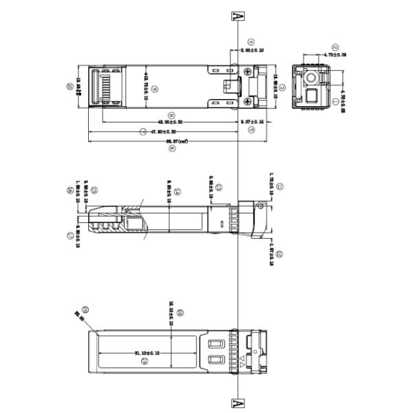10Gb/s WDM 5KM 10G SFP+ BIDI 1270/1330nm LC SFP передатчики