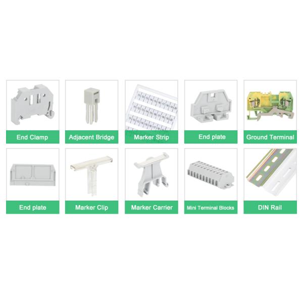 261-361B Strip Spring Clamp Terminal Block Connector Mini Rail With Mounting Carrier