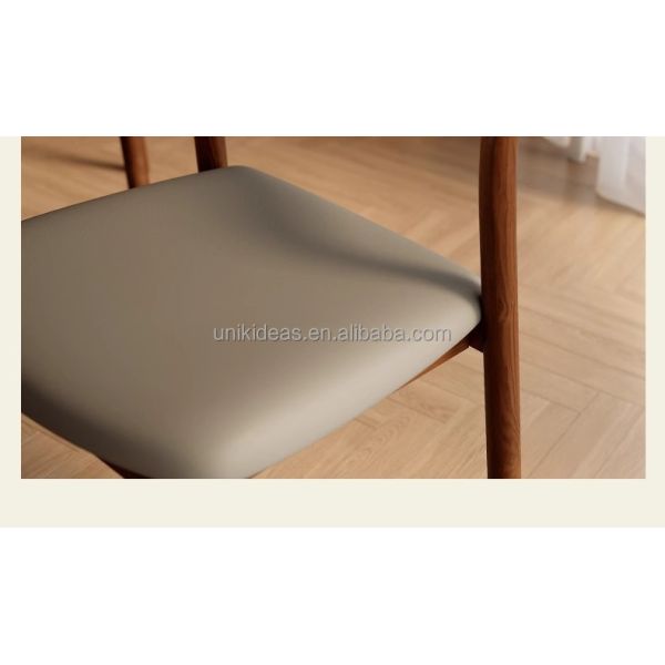Luxury Nordic High Quality Solid Wood Dining Chair Upholstered Seat Commercial Restaurant Bar Dining Cafe Chair