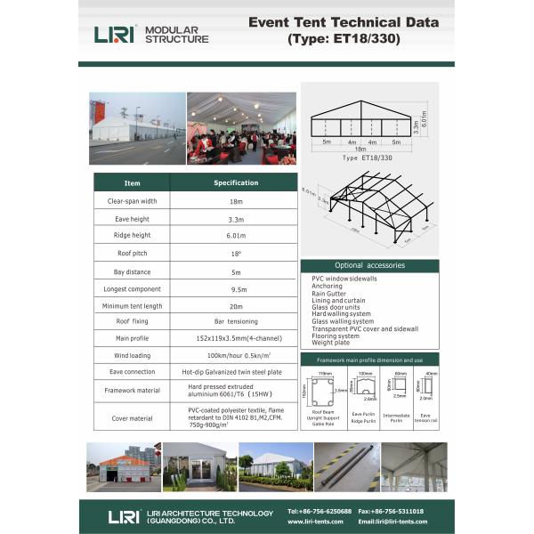 18x30m Temporary Warehouse Structure With White PVC Fabric