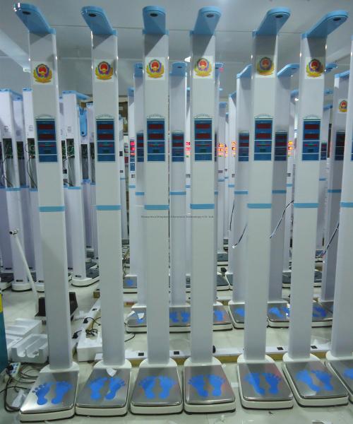 Ultrasonic Sensor BMI Measurement Machine , Digital Height And Weight Scale