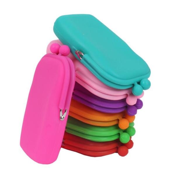 Multi-Usage Ladies Girls Silicone Jelly Pouch For Card /Coin/ Eye Glass / Makeup , Eco-Friendly