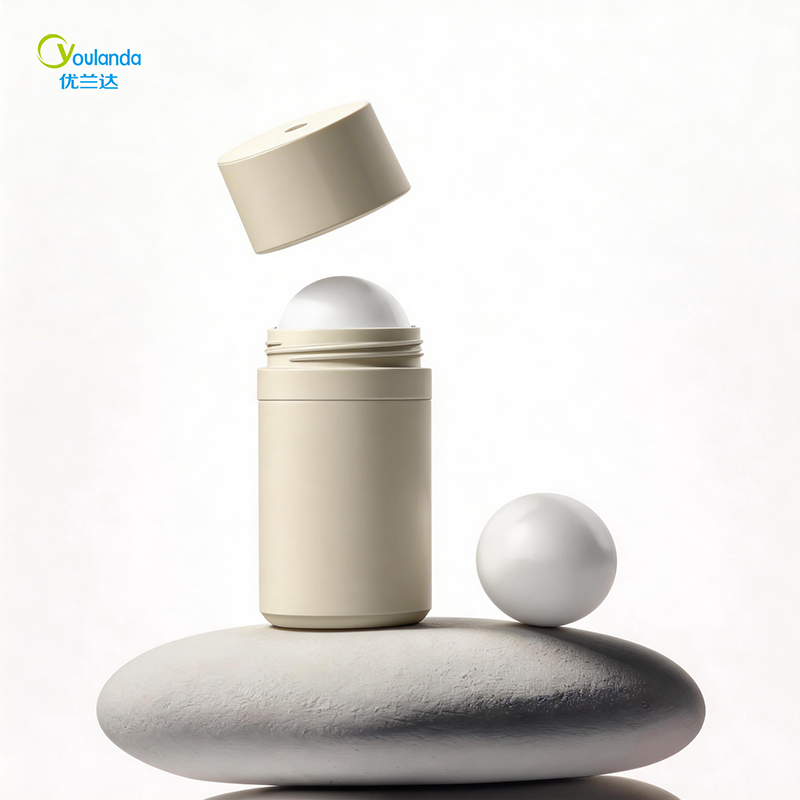 50ML Empty White Cylindrical Roll-On Sunscreen Lotion Packaging Plastic PP Roll on Bottle 
