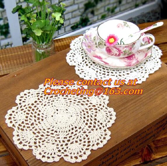 Handmade crochet Pure manual processing wool woven mat cup mat, handmade cup mat