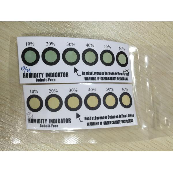 Six Dots Yellow To Green  Humidity Indicator Cards  For PCB Printed Circuit Board