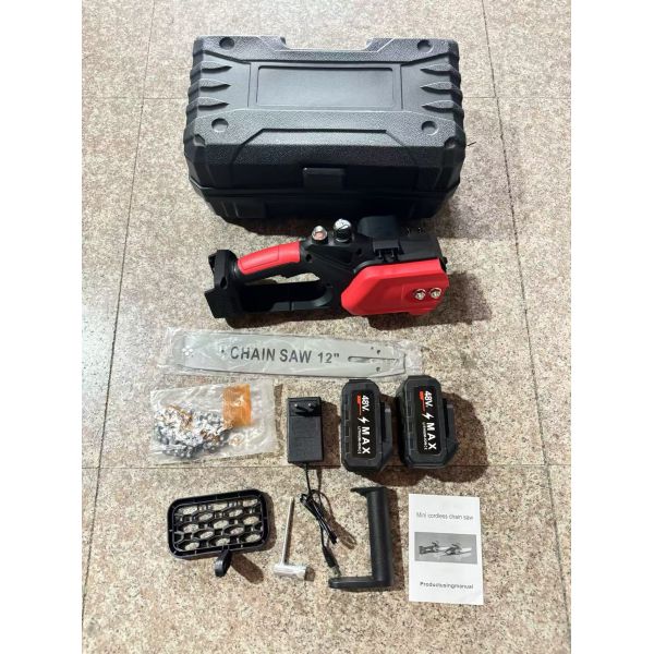 OEM ODM 12 Inch Cordless Chainsaw Lithium Battery Electric Chain Saw Brushless Portable Rechargeable Wood Cutting