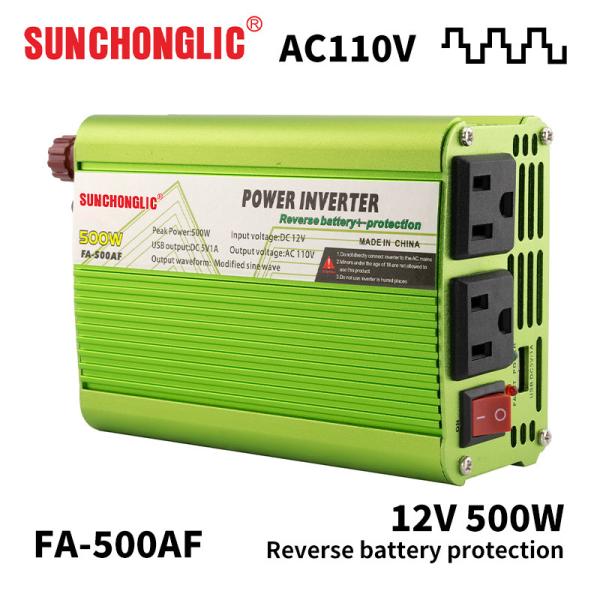 500va 60Hz Modified Inverter Overload Protection 12vdc To 110vac Inverter