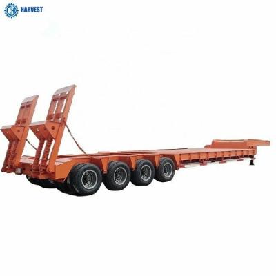 4 linhas 8 eixos Lowbed 120 de 100 toneladas de 80 toneladas Ton Heavy Duty Semi Trailer