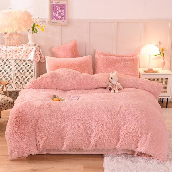 Solid Color Flannel Duvet Cover Set for All-Season National Standards Bedding Collections