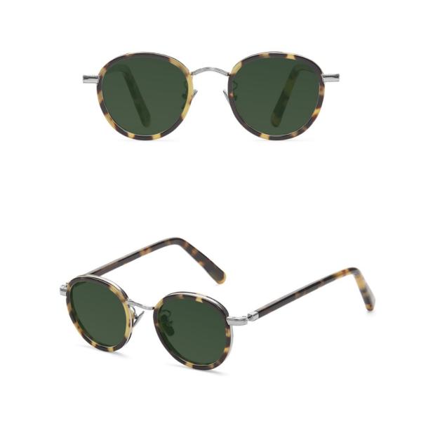 Retro Polarized Round Sunglasses for Men Women Vintage Handmade aceteta Sunglasses Women 70s 80s old school